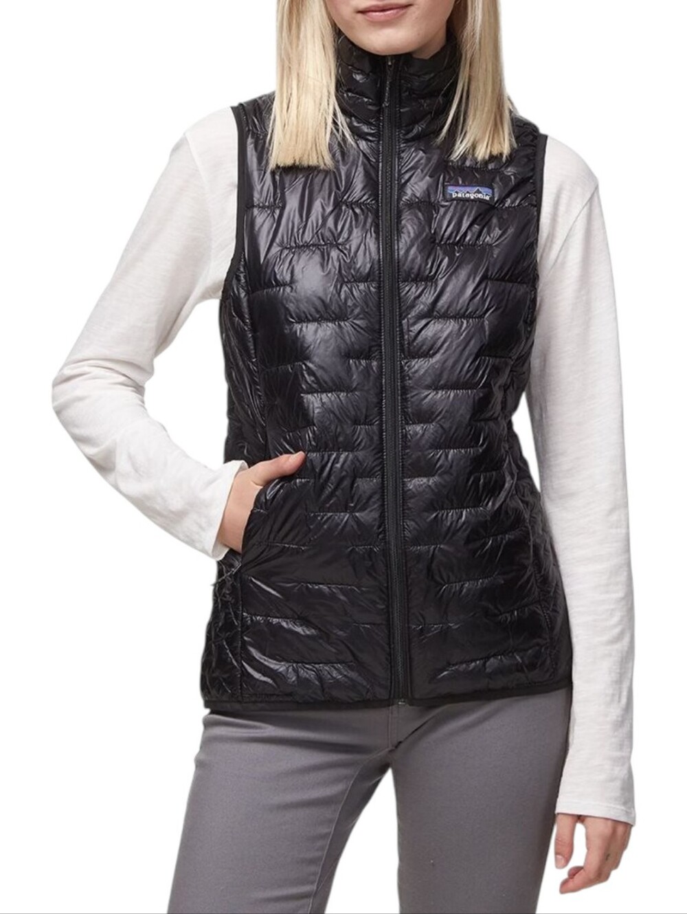 Patagonia Black Packable Quilted Micro Puff Vest